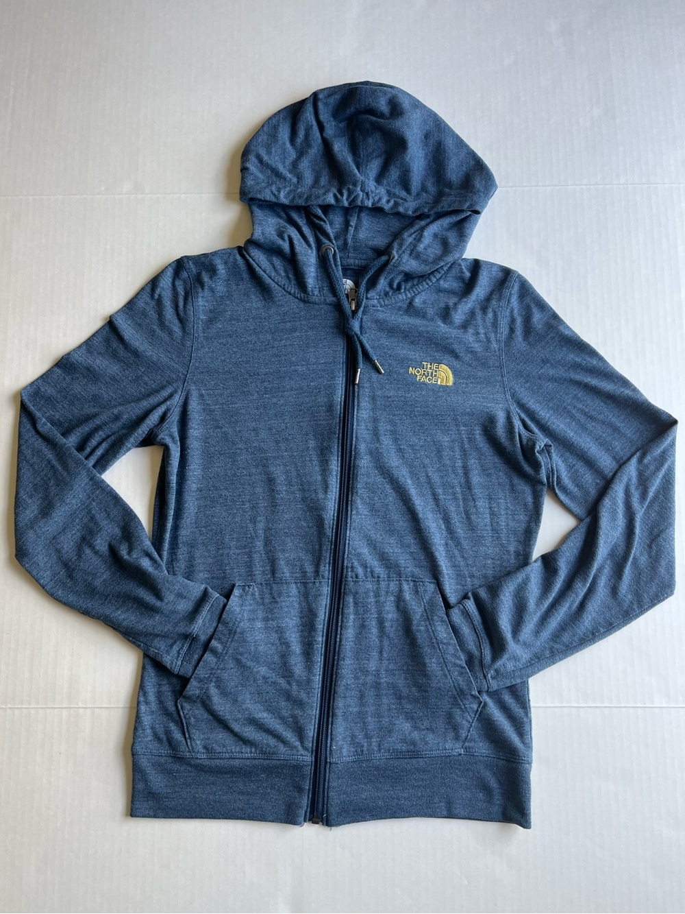 The North Face Women’s Blue Lightweight Tri-Blend Full-Zip Long-Sleeve Hoodie M